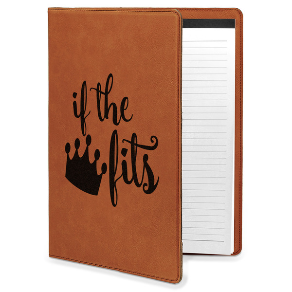 Custom Princess Quotes and Sayings Leatherette Portfolio with Notepad - Large - Single Sided