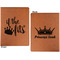 Princess Quotes and Sayings Cognac Leatherette Portfolios with Notepad - Small - Double Sided- Apvl