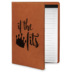 Princess Quotes and Sayings Leatherette Portfolio with Notepad - Small - Single Sided