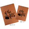 Princess Quotes and Sayings Cognac Leatherette Portfolios with Notepads - Compare Sizes