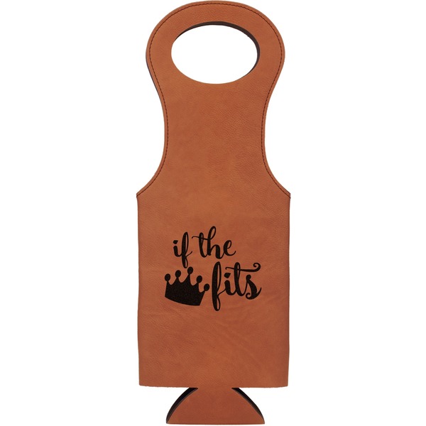 Custom Princess Quotes and Sayings Leatherette Wine Tote - Single Sided