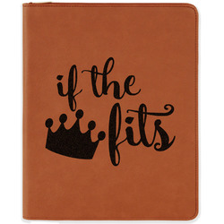 Princess Quotes and Sayings Leatherette Zipper Portfolio with Notepad