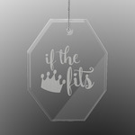 Princess Quotes and Sayings Engraved Glass Ornament - Octagon