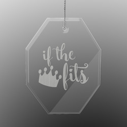 Princess Quotes and Sayings Engraved Glass Ornament - Octagon