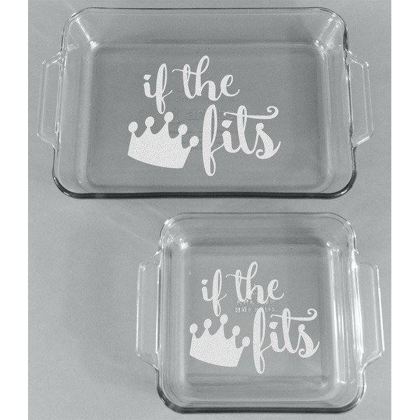 Princess Quotes and Sayings Glass Baking Dish Set - FRONT