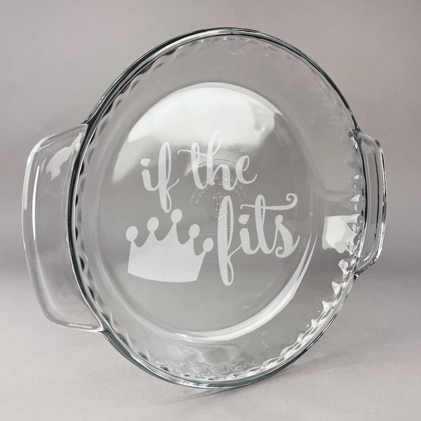 Custom Princess Quotes and Sayings Glass Pie Dish - 9.5in Round