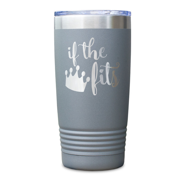 Princess Quotes and Sayings Gray Polar Camel Tumbler - 20oz - Single Sided - Approval
