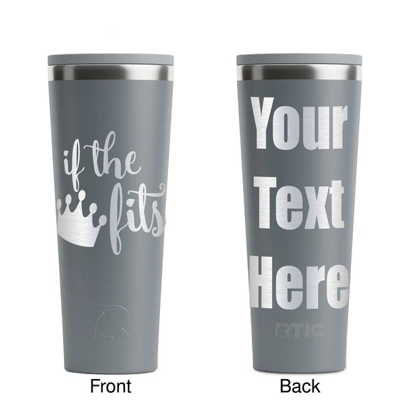 Princess Quotes and Sayings Grey RTIC Everyday Tumbler - 28 oz. - Front and Back