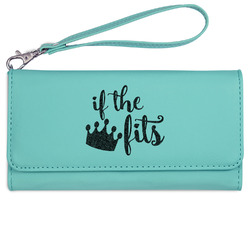 Princess Quotes and Sayings Ladies Leatherette Wallet - Laser Engraved- Teal