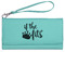 Princess Quotes and Sayings Ladies Wallet - Leather - Teal - Front View