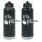 Princess Quotes and Sayings Laser Engraved Water Bottles - Front & Back Engraving - Front & Back View