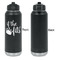 Princess Quotes and Sayings Laser Engraved Water Bottles - Front Engraving - Front & Back View