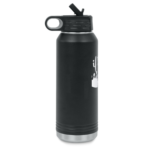 Princess Quotes and Sayings Laser Engraved Water Bottles - Front Engraving - Side View