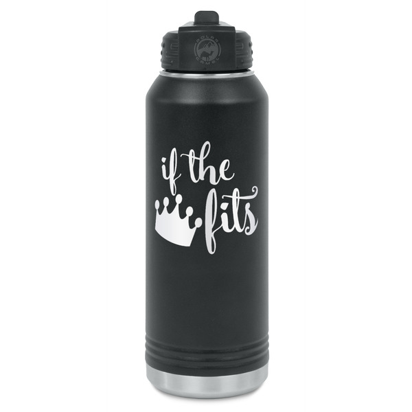 Custom Princess Quotes and Sayings Water Bottle - Laser Engraved - Front