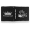 Princess Quotes and Sayings Leather Binder - 1" - Black- Back Spine Front View