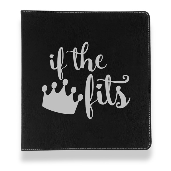 Princess Quotes and Sayings Leather Binder - 1" - Black - Front View
