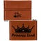 Princess Quotes and Sayings Leather Business Card Holder - Front Back