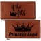 Princess Quotes and Sayings Leather Checkbook Holder Front and Back