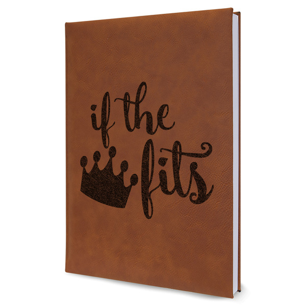 Custom Princess Quotes and Sayings Leather Sketchbook