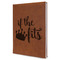 Princess Quotes and Sayings Leather Sketchbook - Large - Double Sided - Angled View