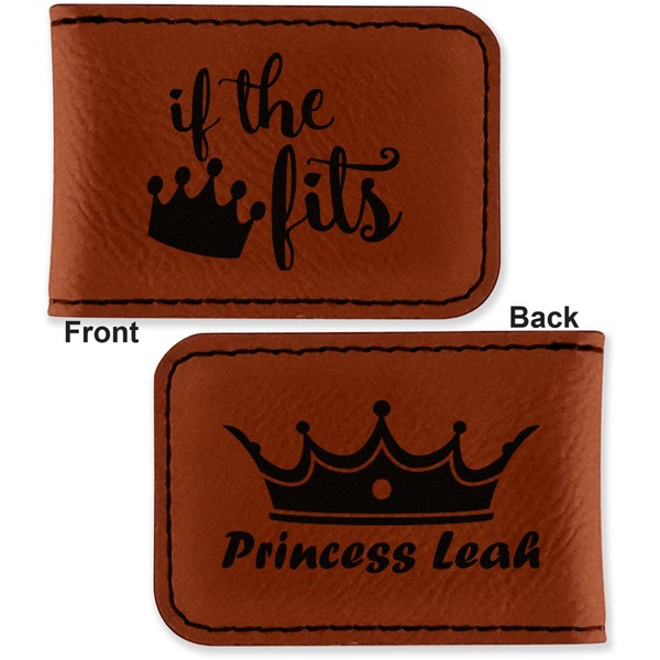Princess Quotes and Sayings Leatherette Magnetic Money Clip - Front and Back