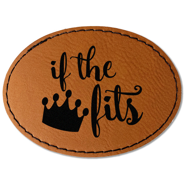 Custom Princess Quotes and Sayings Faux Leather Iron On Patch - Oval