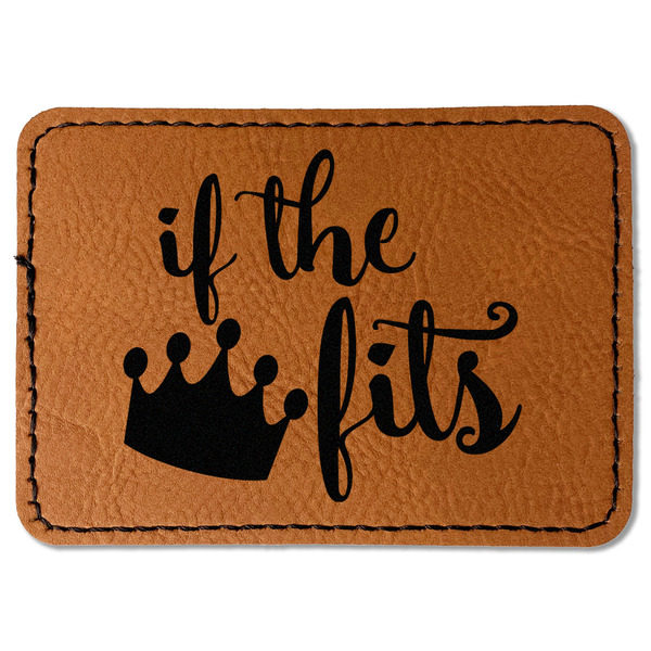 Custom Princess Quotes and Sayings Faux Leather Iron On Patch - Rectangle