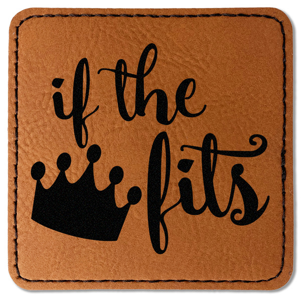 Custom Princess Quotes and Sayings Faux Leather Iron On Patch - Square