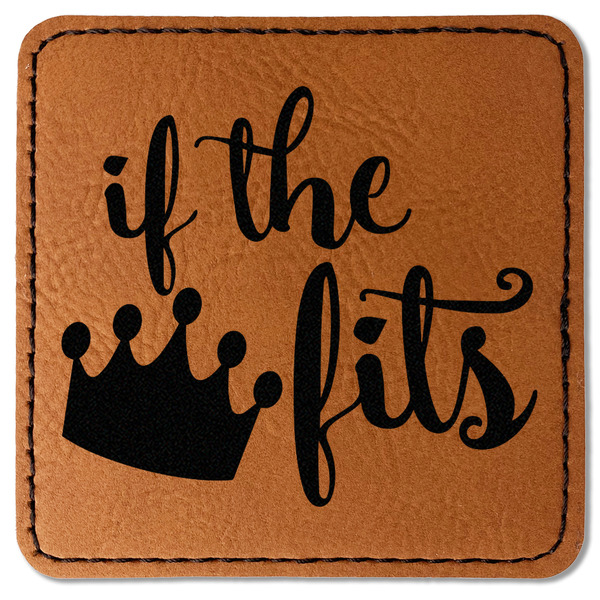 Princess Quotes and Sayings Leatherette Patches - Square