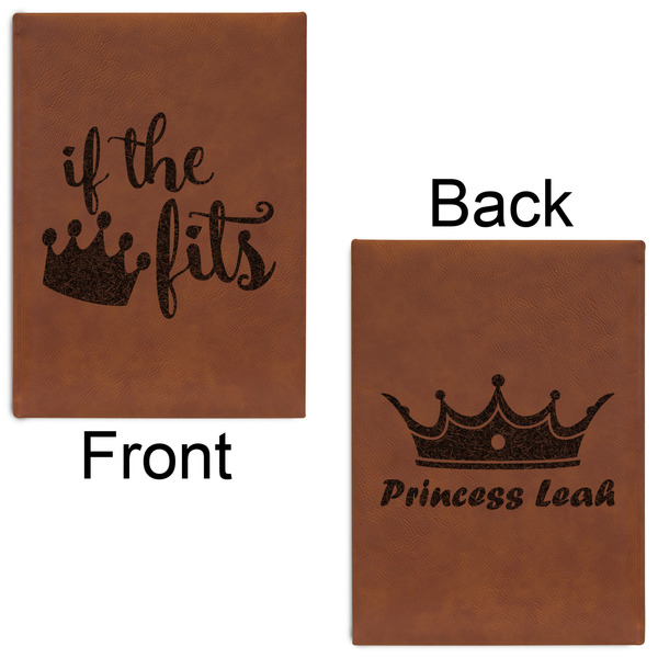 Princess Quotes and Sayings Leatherette Sketchbooks - Large - Double Sided - Front & Back View