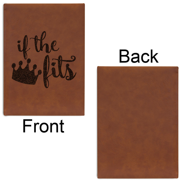 Princess Quotes and Sayings Leatherette Sketchbooks - Large - Single Sided - Front & Back View