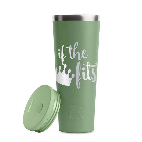Princess Quotes and Sayings Light Green RTIC Everyday Tumbler - 28 oz. - Lid Off