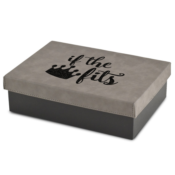 Custom Princess Quotes and Sayings Medium Gift Box w/ Engraved Leather Lid