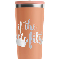 Princess Quotes and Sayings RTIC Everyday Tumbler with Straw - 28oz - Peach - Single-Sided