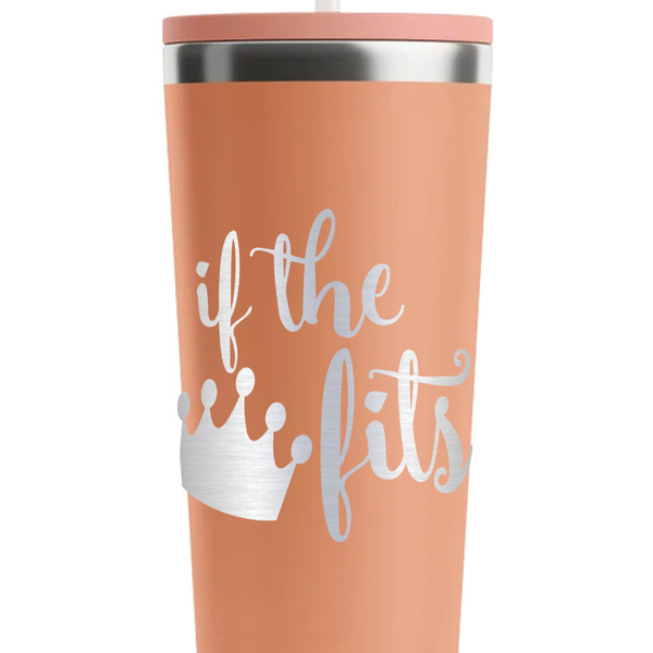 Princess Quotes and Sayings Peach RTIC Everyday Tumbler - 28 oz. - Close Up