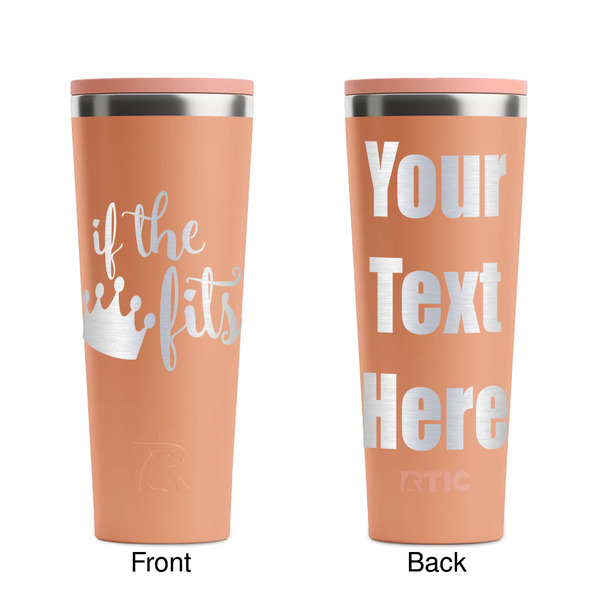 Princess Quotes and Sayings Peach RTIC Everyday Tumbler - 28 oz. - Front and Back