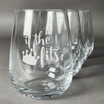 Princess Quotes and Sayings Stemless Wine Glasses (Set of 4)