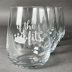 Princess Quotes and Sayings Stemless Wine Glasses (Set of 4)