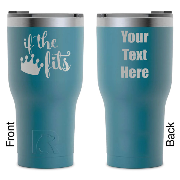 Custom Princess Quotes and Sayings RTIC Tumbler - Dark Teal - Laser Engraved - Double-Sided