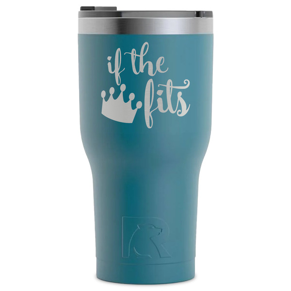 Custom Princess Quotes and Sayings RTIC Tumbler - Dark Teal - Laser Engraved - Single-Sided