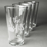 Princess Quotes and Sayings Pint Glasses - Engraved (Set of 4)
