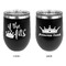 Princess Quotes and Sayings Stainless Wine Tumblers - Black - Double Sided - Approval