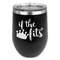 Princess Quotes and Sayings Stainless Wine Tumblers - Black - Double Sided - Front