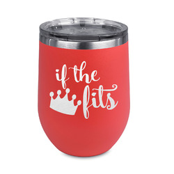 Princess Quotes and Sayings Stemless Stainless Steel Wine Tumbler - Coral - Double Sided