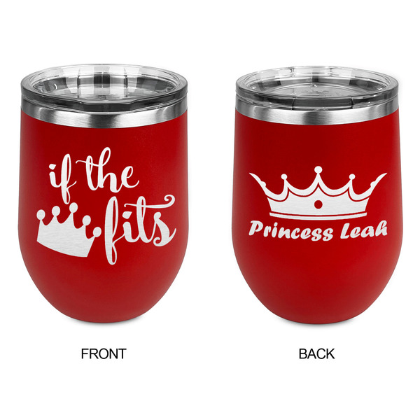 Princess Quotes and Sayings Stainless Wine Tumblers - Red - Double Sided - Approval
