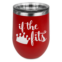 Princess Quotes and Sayings Stemless Stainless Steel Wine Tumbler - Red - Double Sided