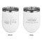Princess Quotes and Sayings Stainless Wine Tumblers - White - Double Sided - Approval