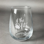 Princess Quotes and Sayings Stemless Wine Glass (Single)