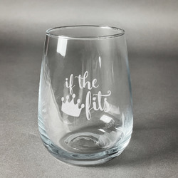 Princess Quotes and Sayings Stemless Wine Glass - Engraved