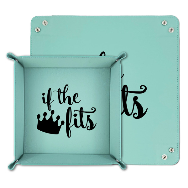 Princess Quotes and Sayings Teal Faux Leather Valet Trays - PARENT MAIN